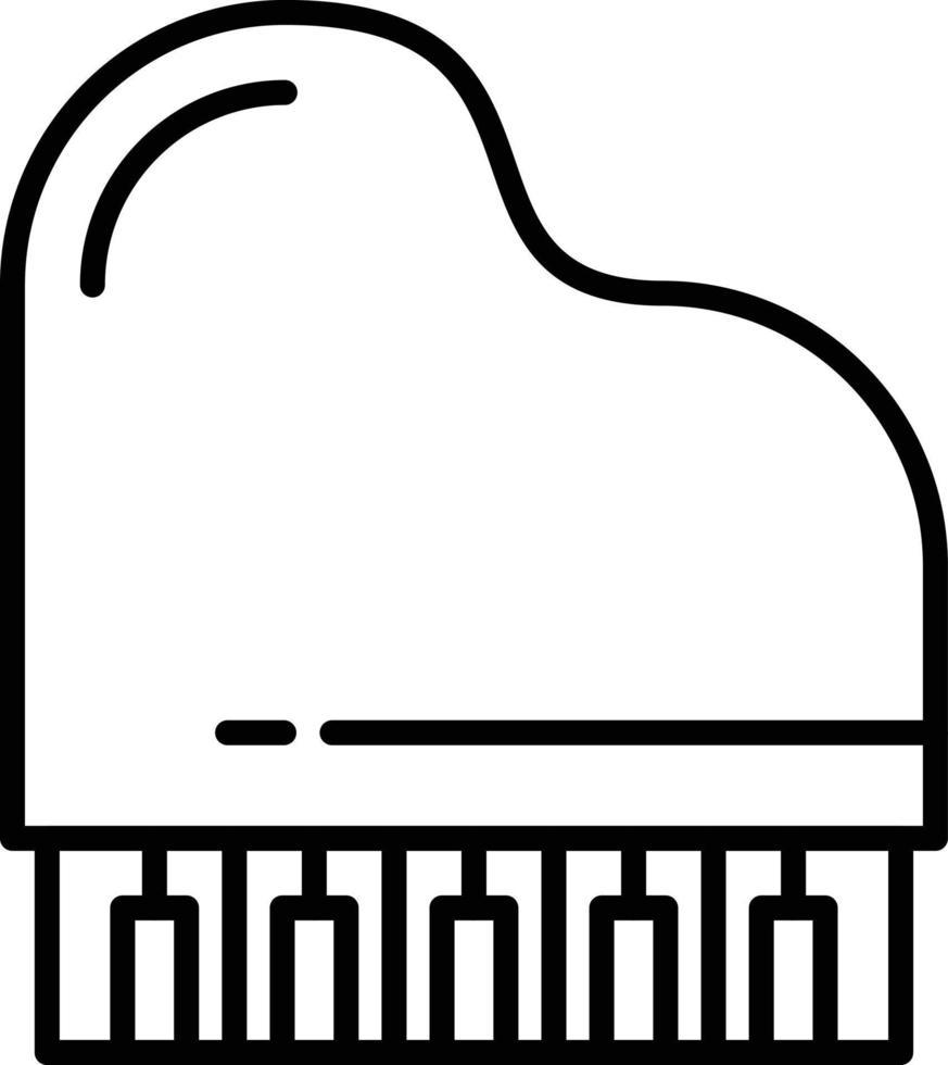 icono de contorno de piano vector