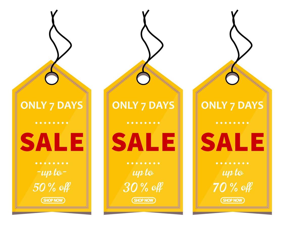 Discount coupons. Summer Sale. Tags set. Vector Stock illustration. isolated