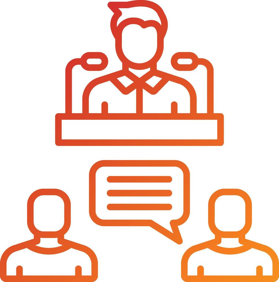 Debate Icon Style vector