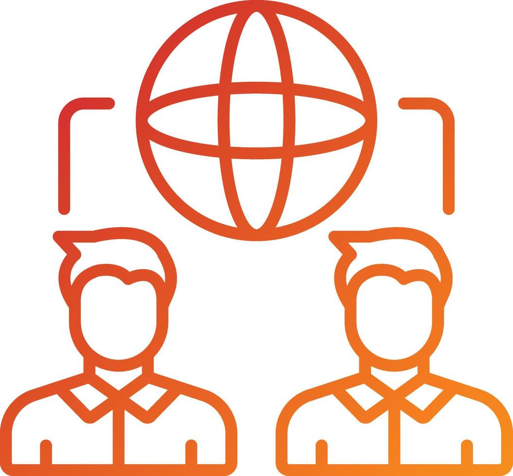 International Relations Icon Style vector