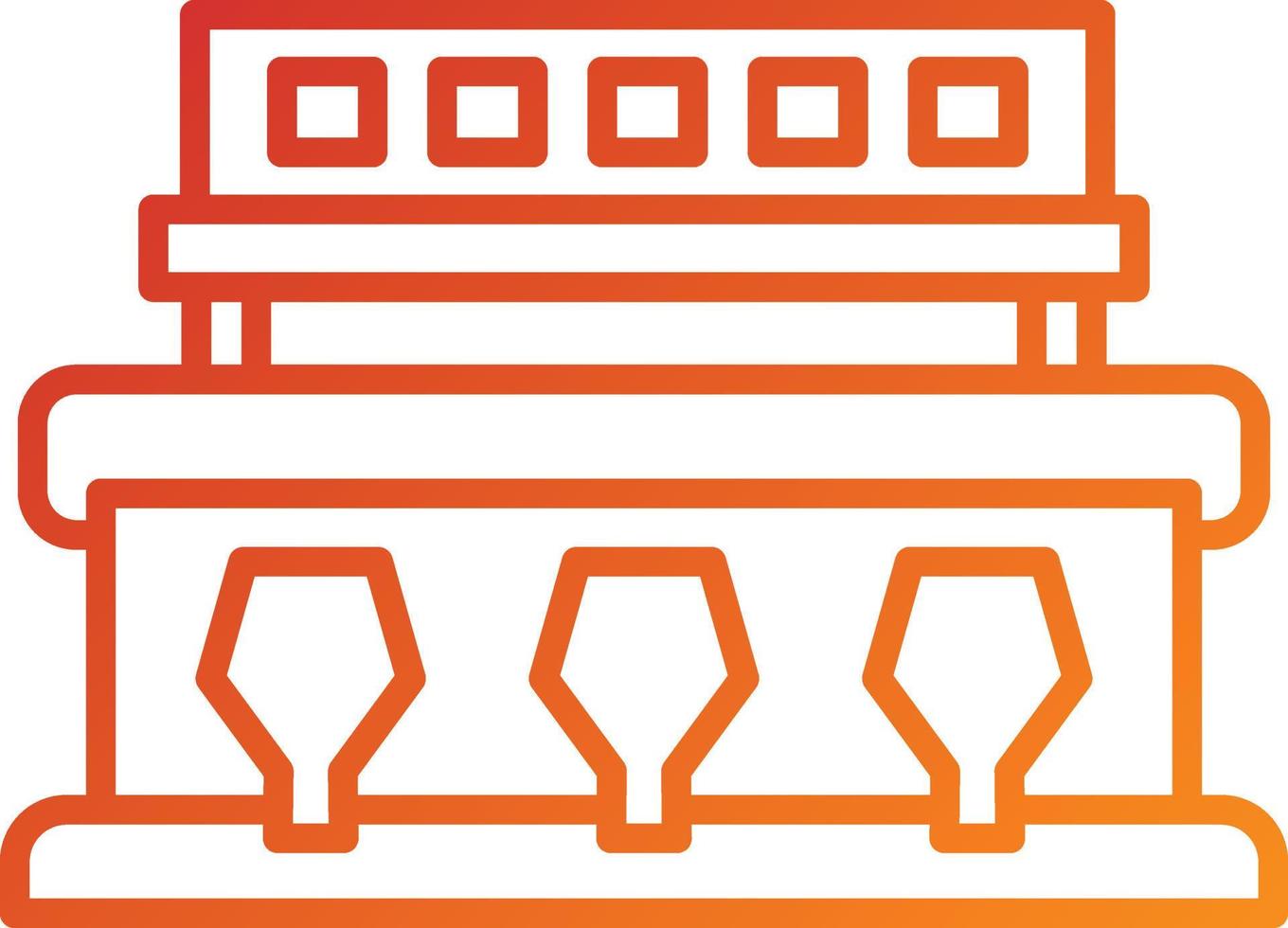 Sorting Machine Icon Style vector