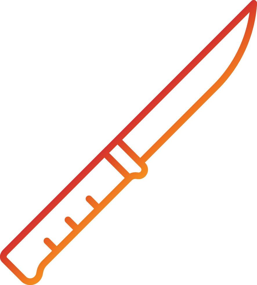 estilo de icono de cuchillo de filete vector