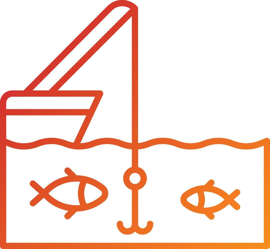 Deep Sea Fishing Icon Style vector
