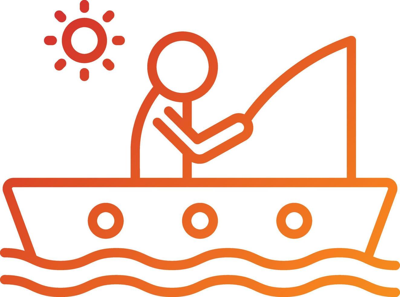 Fishing Holiday Icon Style vector