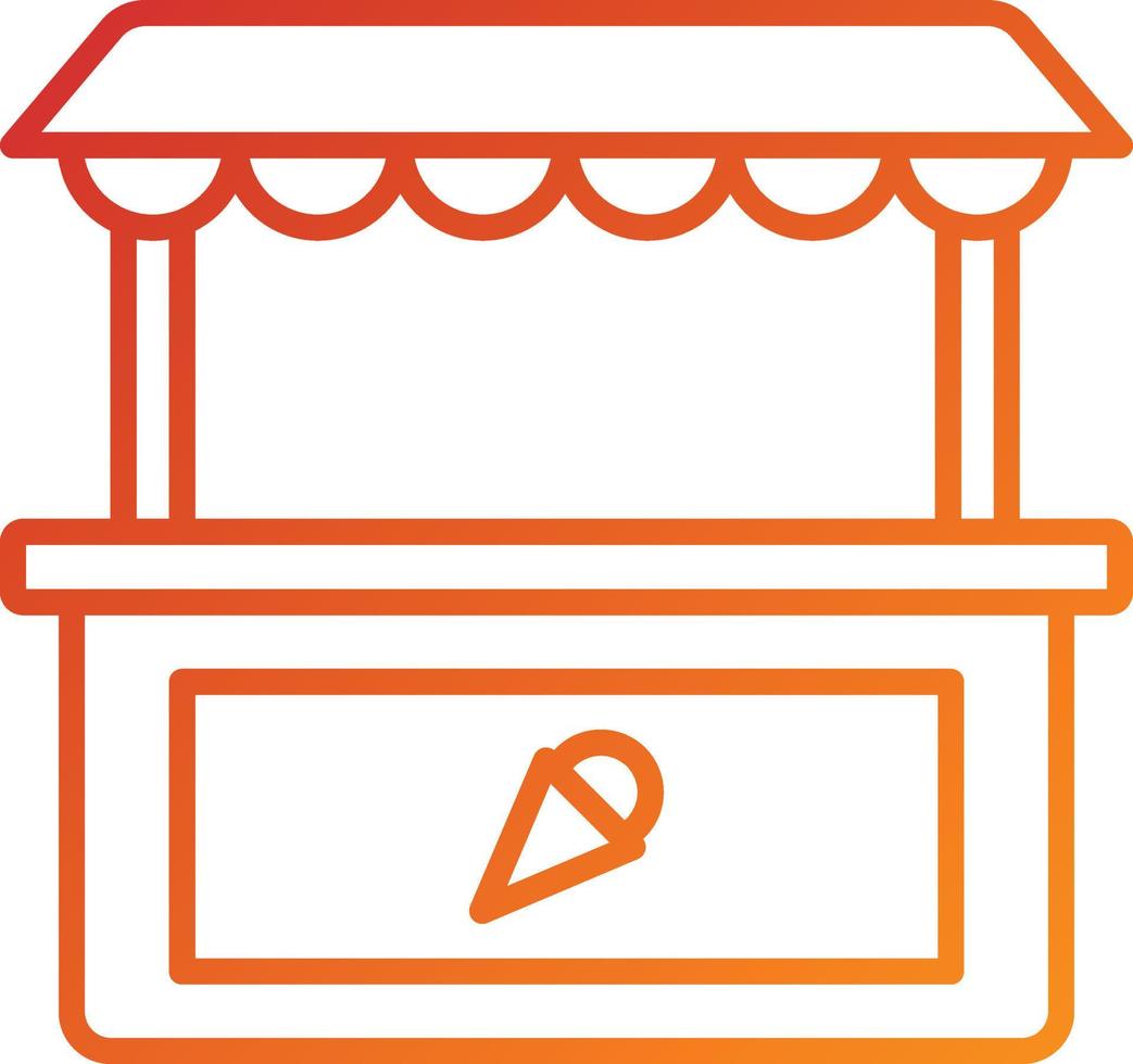 Ice Cream Stall Icon Style vector