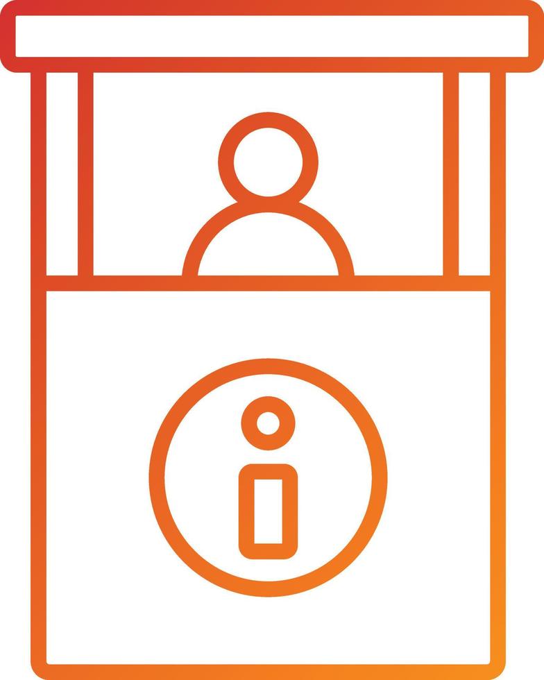 Information Kiosk Icon Style vector