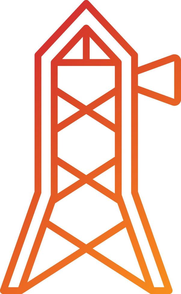 Observation Tower Icon Style vector