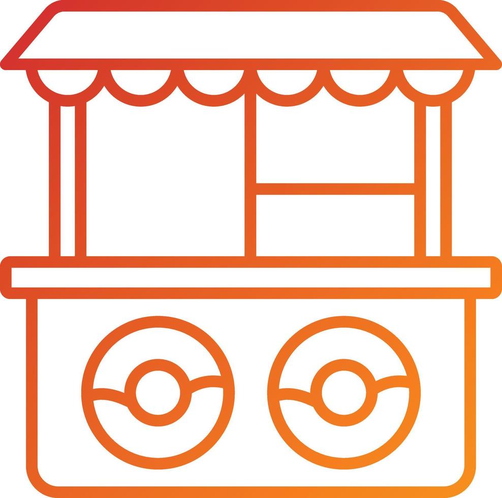 Donut Shop Icon Style vector