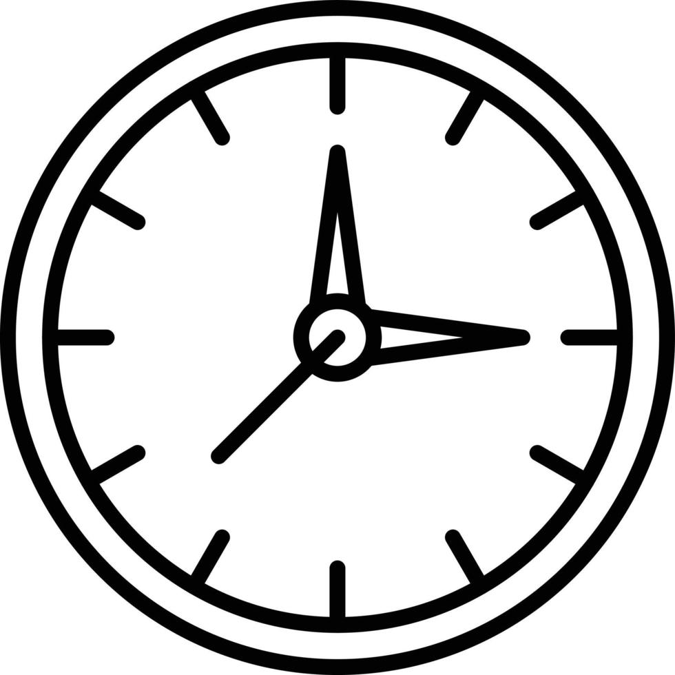 icono de contorno de reloj vector