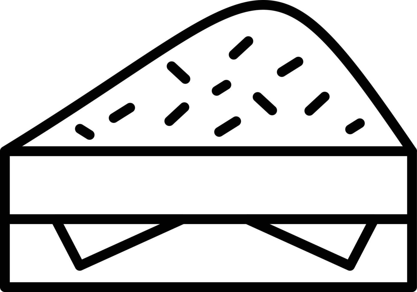 icono de contorno de sándwich vector