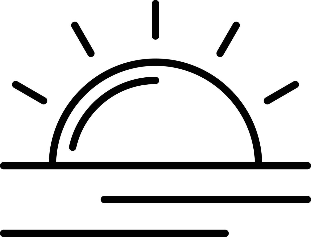 Sunset Outline Icon vector