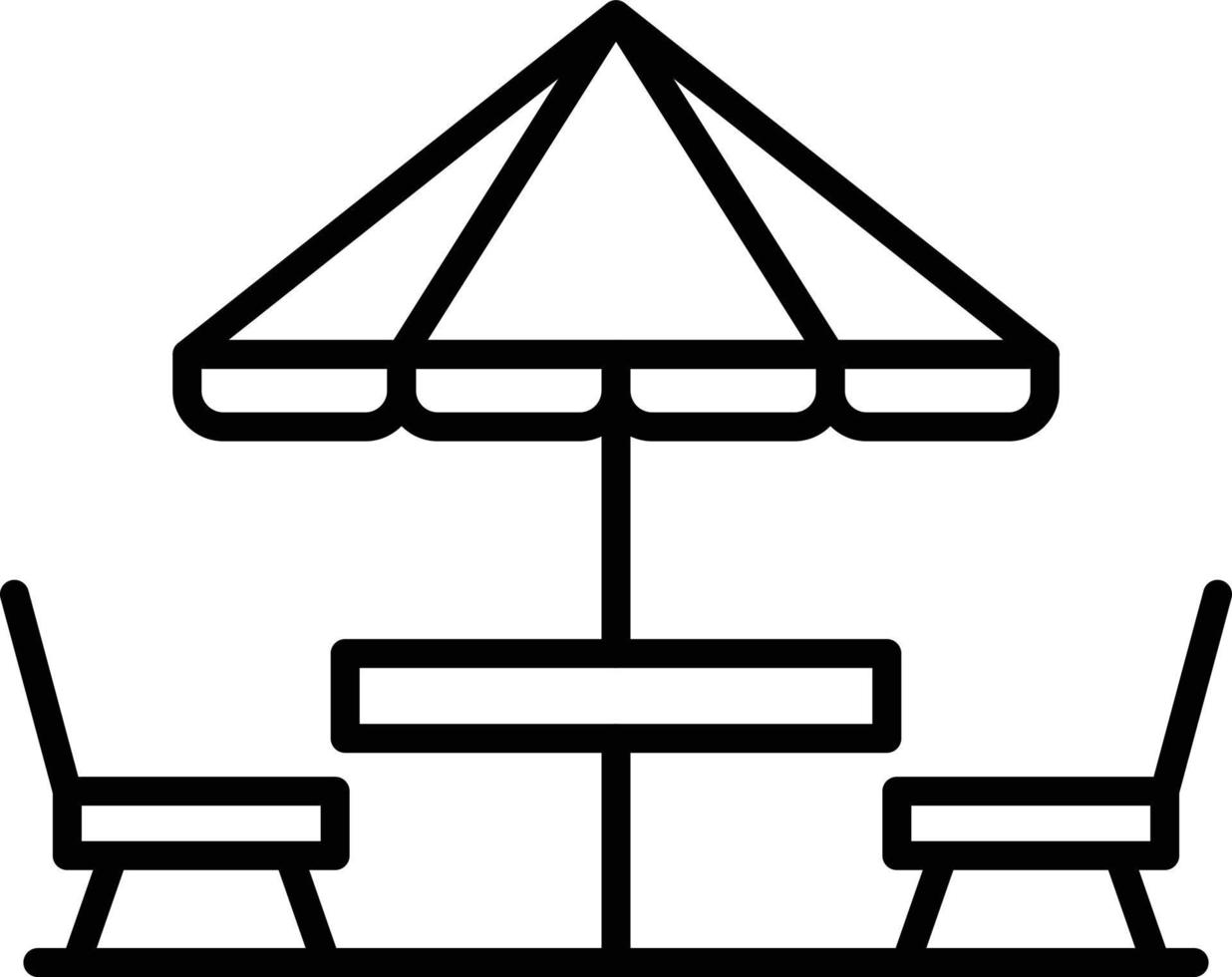 Terrace Outline Icon vector