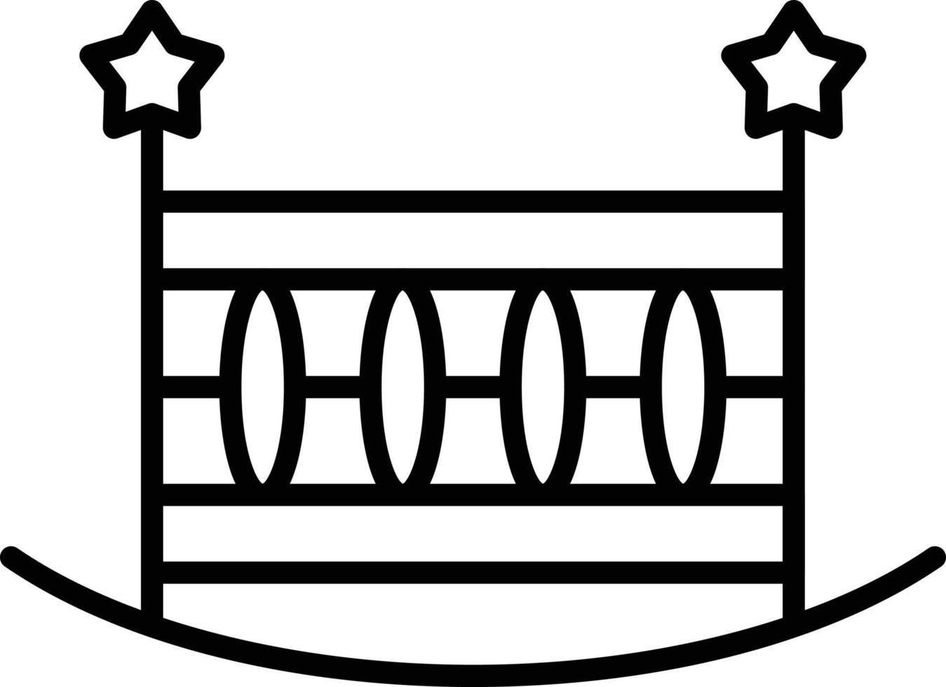 Crib Outline Icon vector