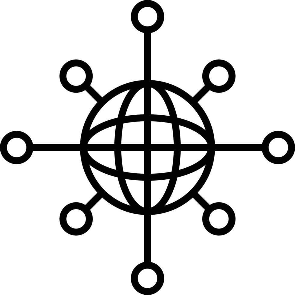 Connectivity Outline Icon vector