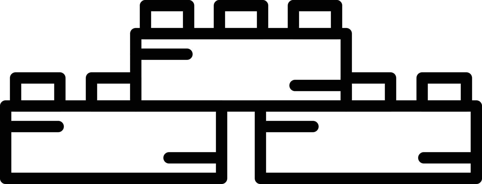 Toy Blocks Outline Icon vector