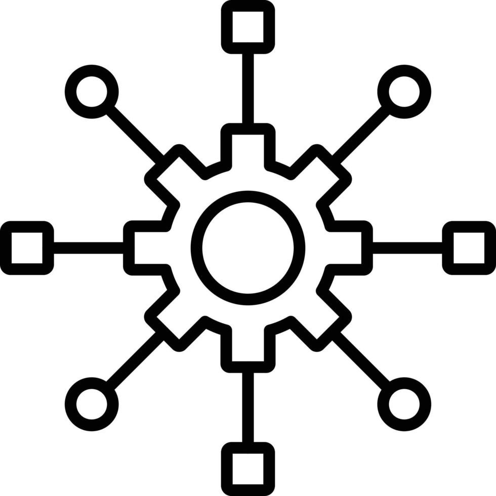 Algorithm Outline Icon vector