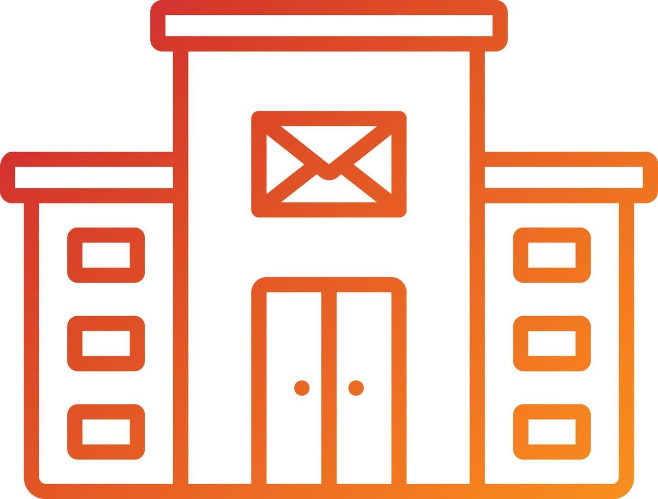 Post Office Building Icon Style vector