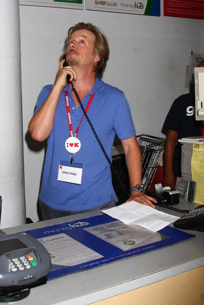 LOS ANGELES, JUL 3 - David Spade clerks at K-Mart to support March of Dimes and promote the Grown Ups 2 movie at the K-Mart on July 3, 2013 in Los Angeles, CA photo