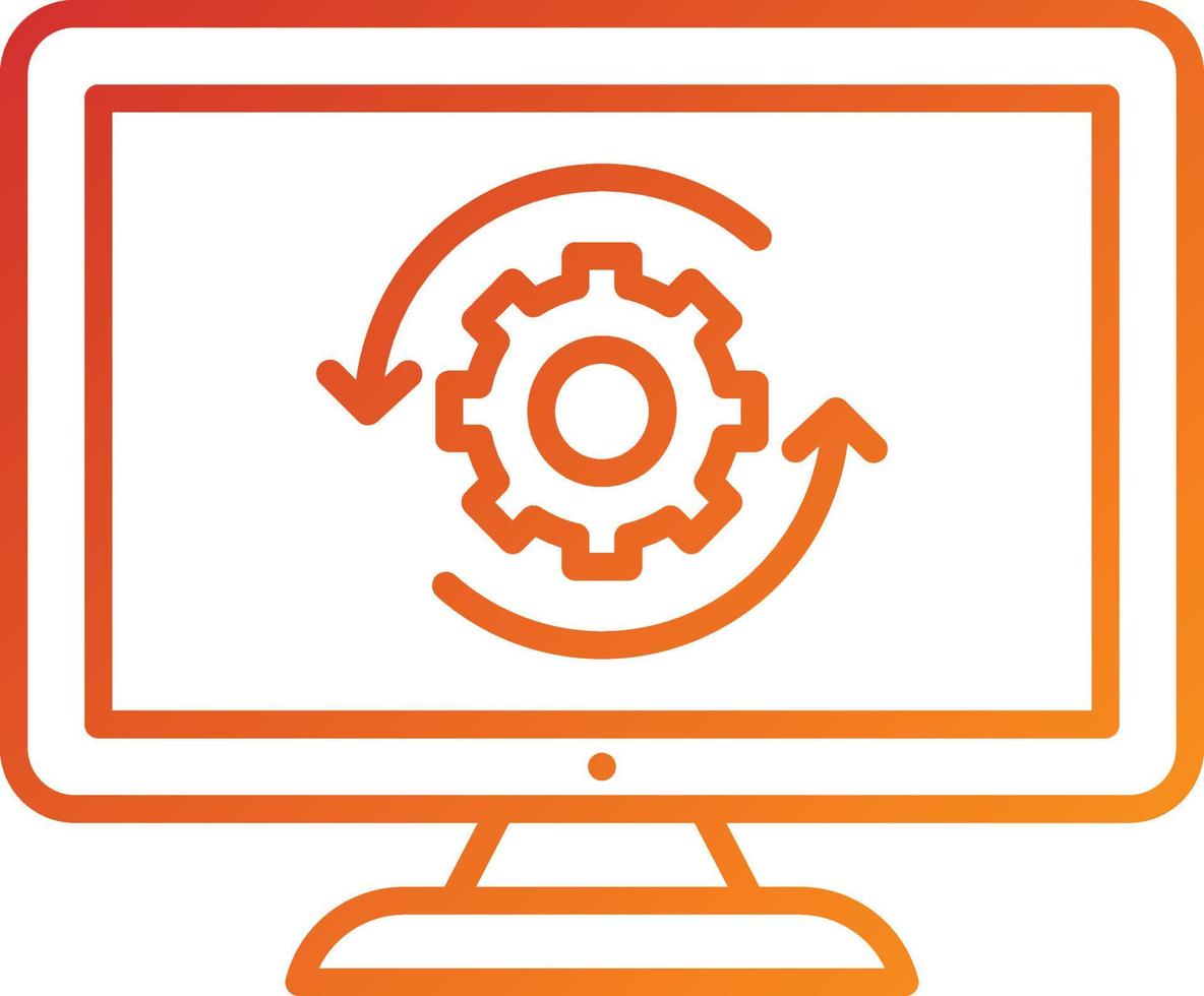 Upgrade Desktop Icon Style vector