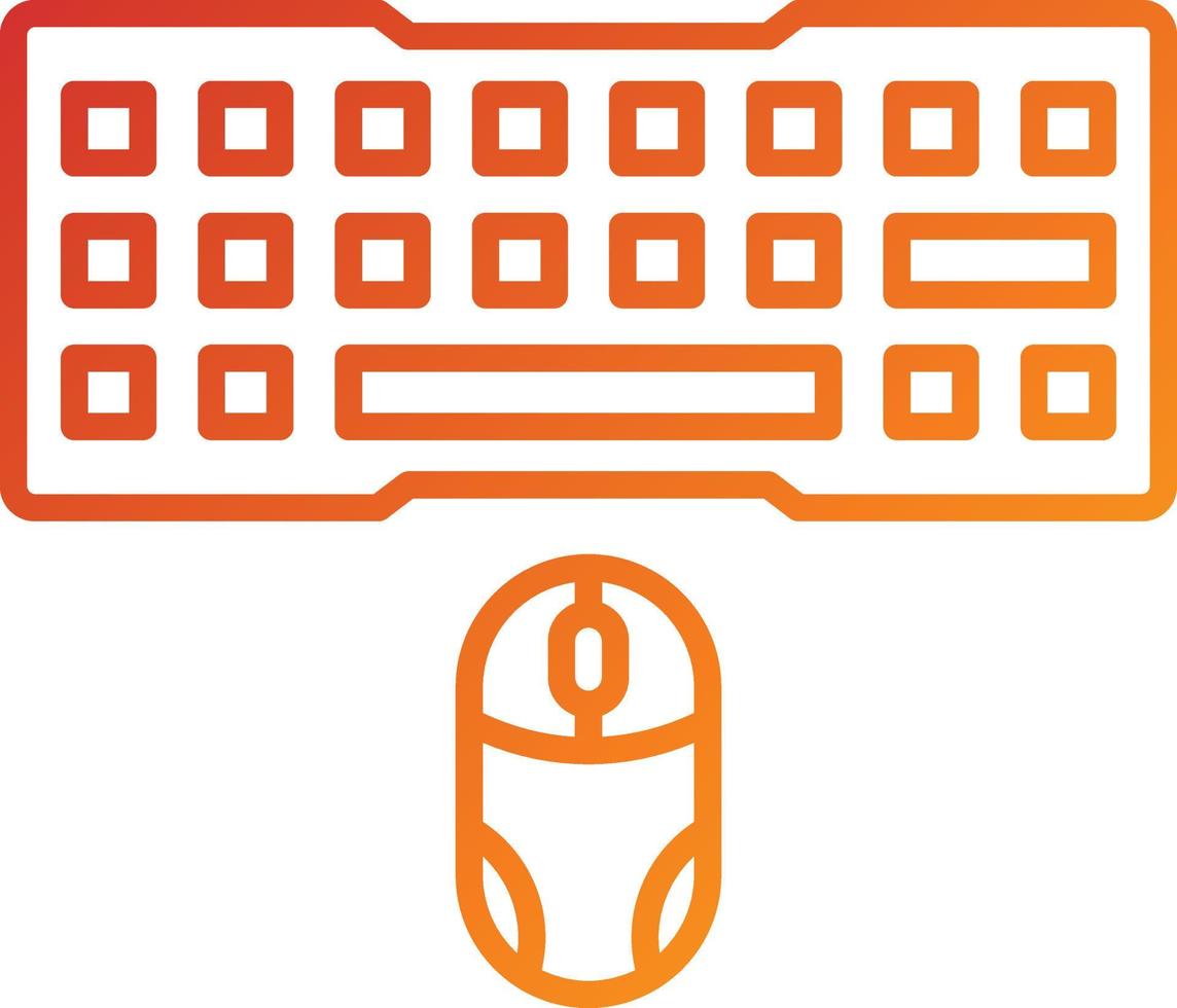 Gaming Keyboard And Mouse Icon Style vector