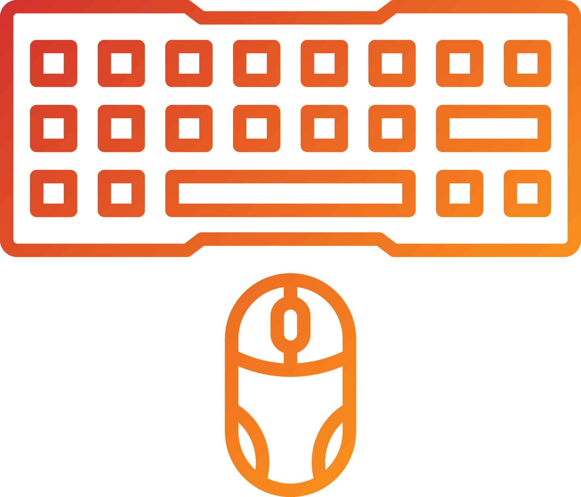 Gaming Keyboard And Mouse Icon Style 9239786 Vector Art at Vecteezy