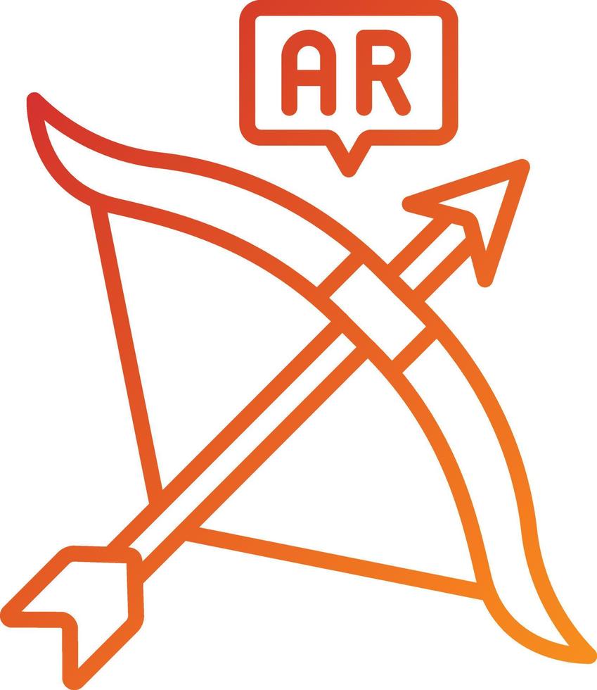 Ar Archery Icon Style vector