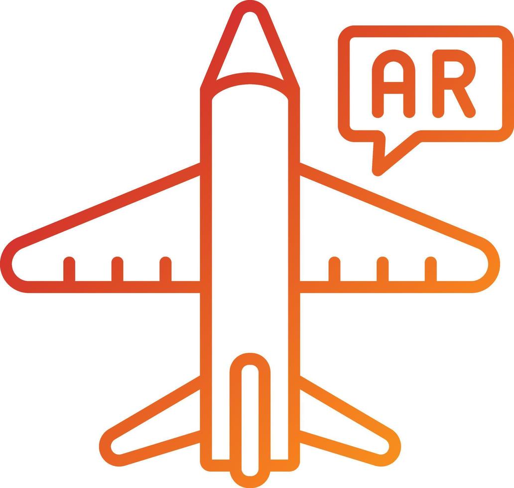 Ar Flight Training Icon Style vector