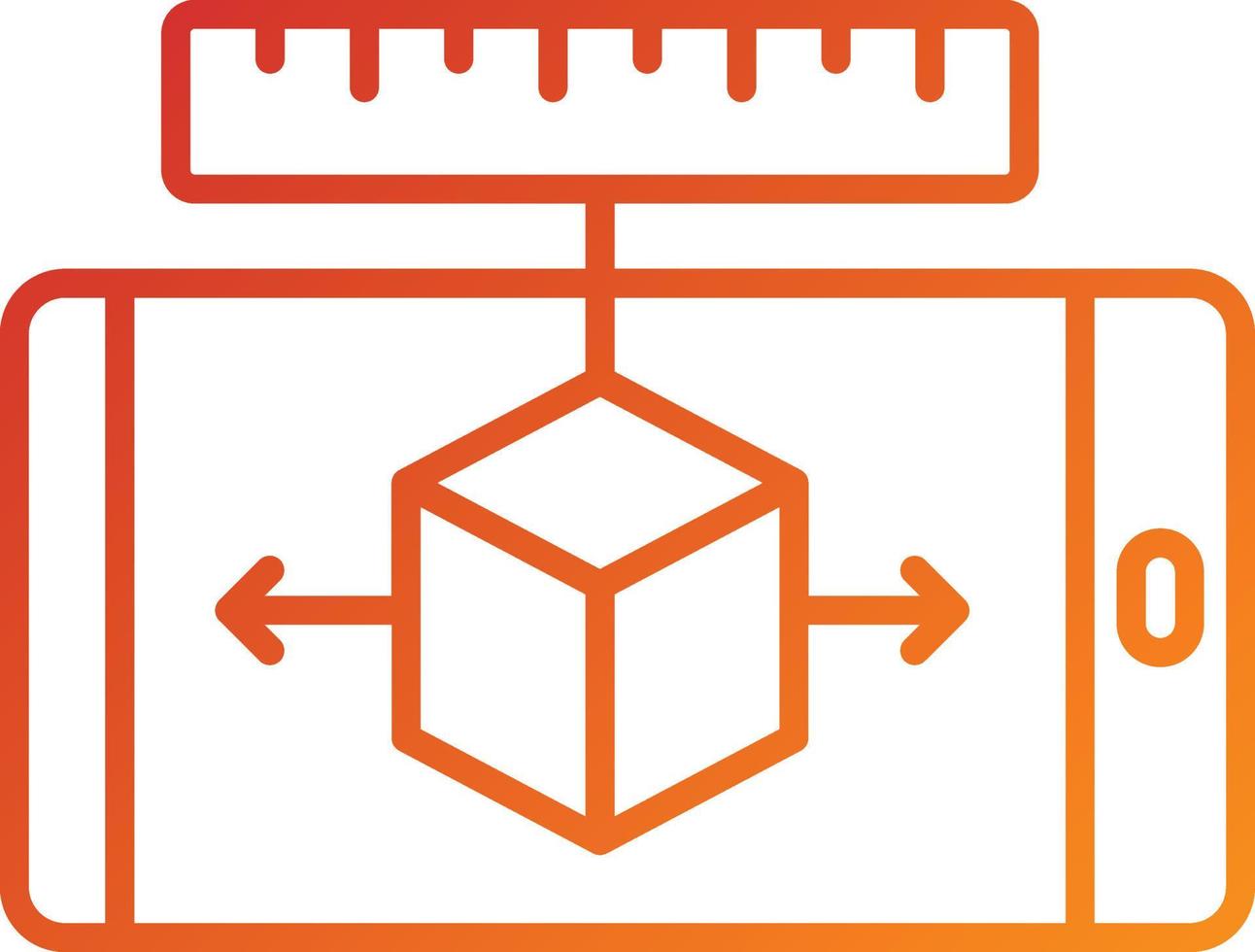 Ar Measuring Icon Style vector