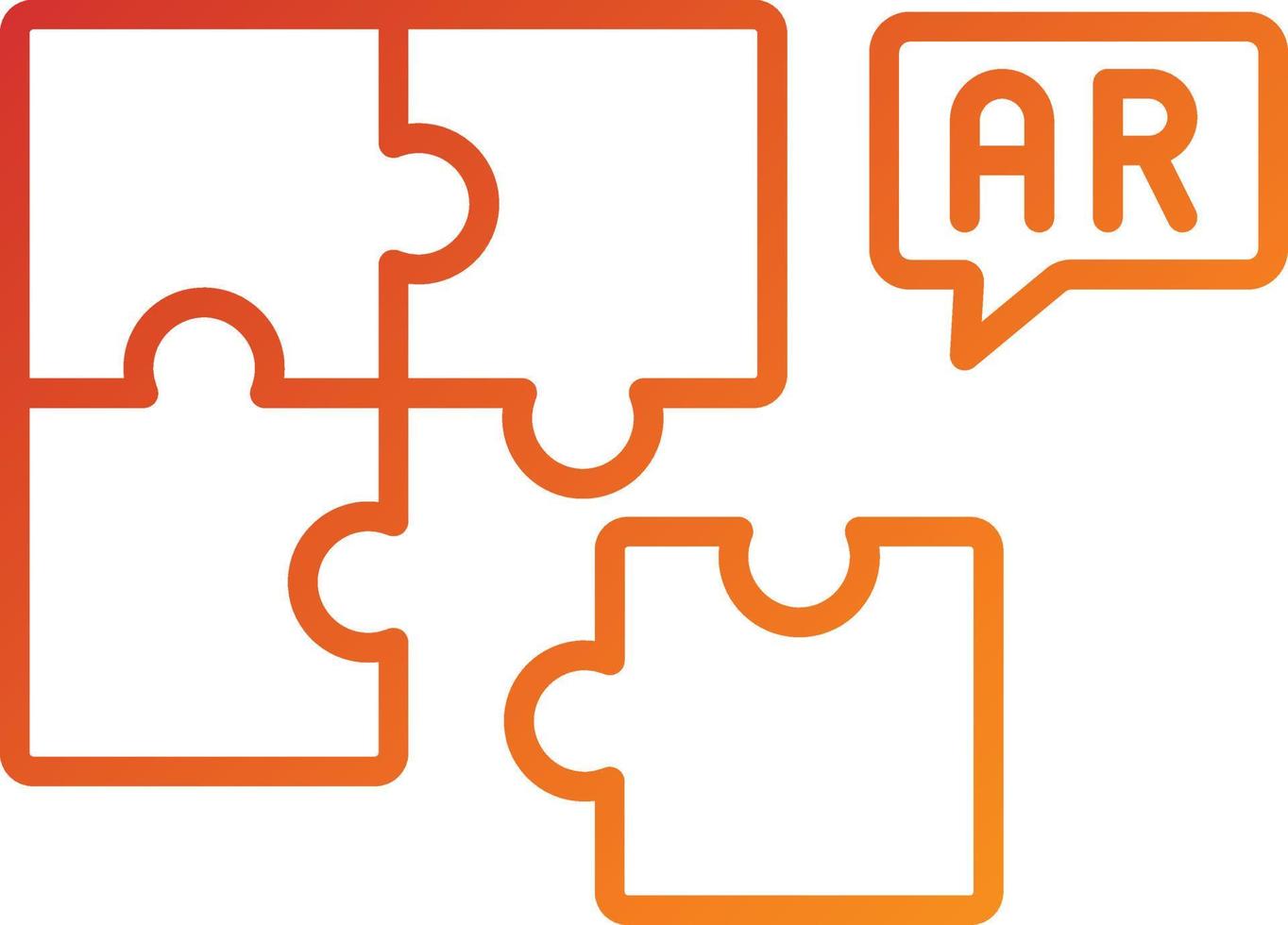 Ar Puzzle Icon Style vector