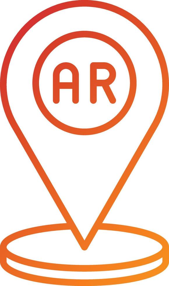 Ar Navigation Icon Style vector