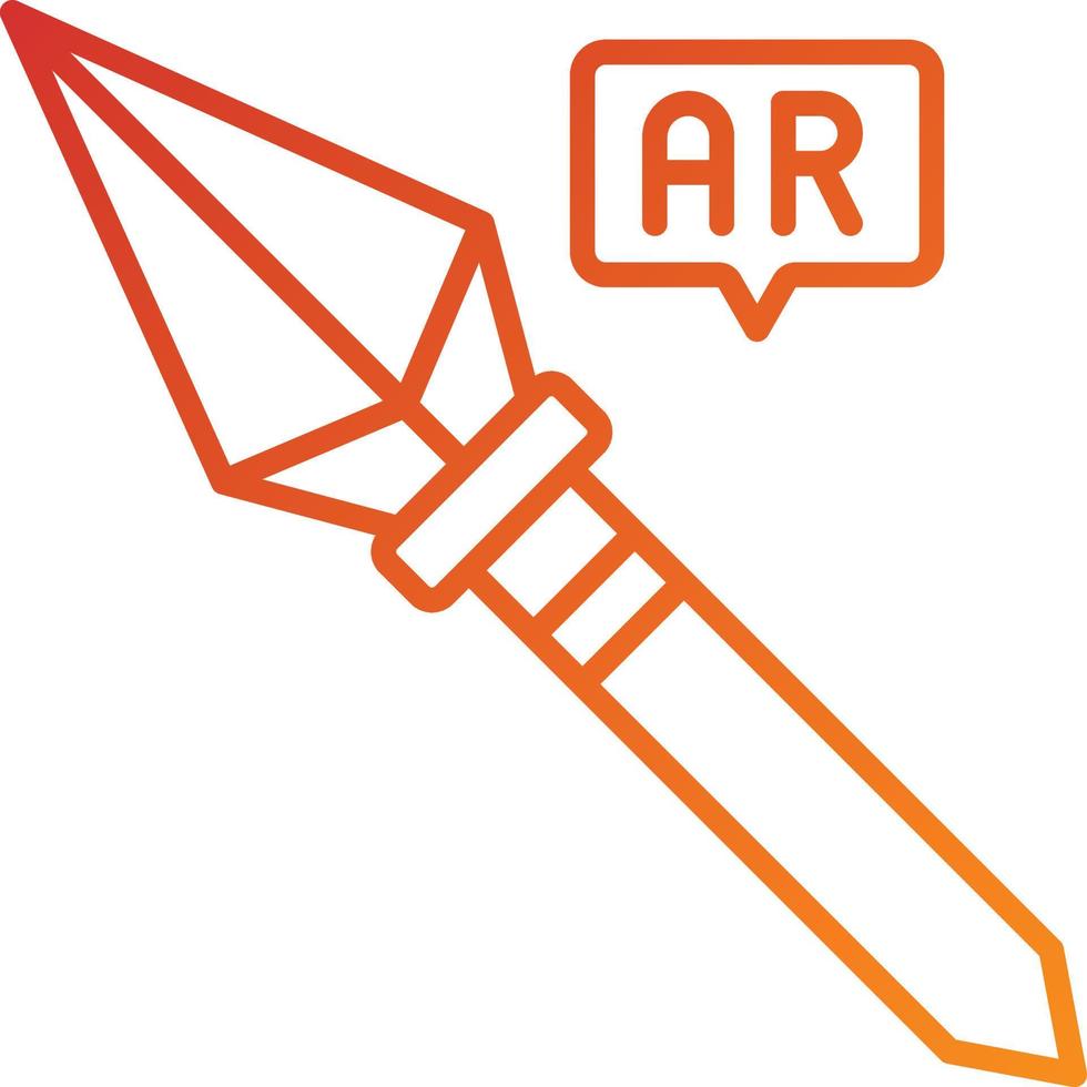Ar Spear Throwing Icon Style vector