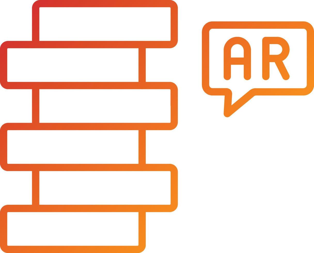 Ar Tumbling Blocks Icon Style vector