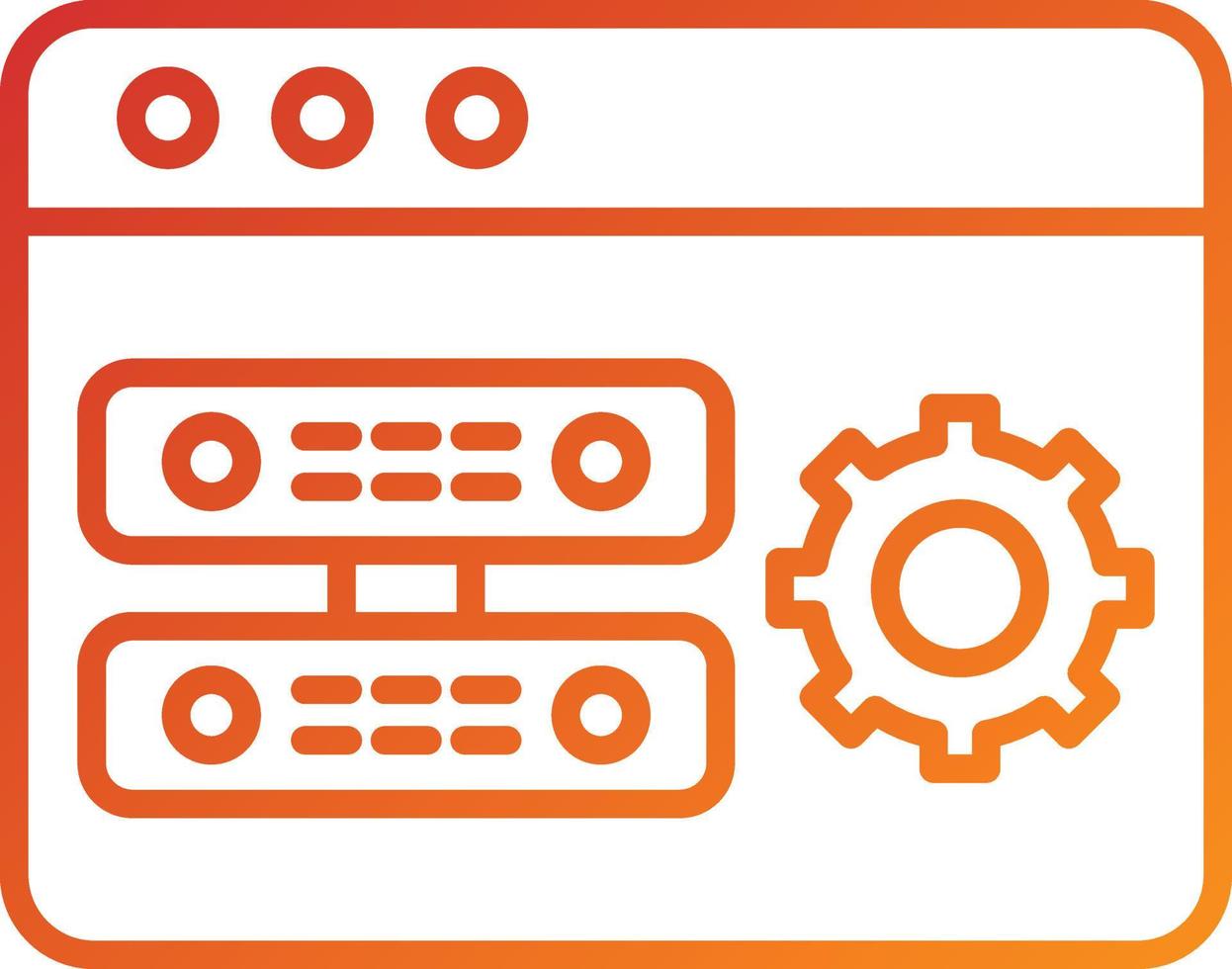 Server Side Engineering Icon Style vector