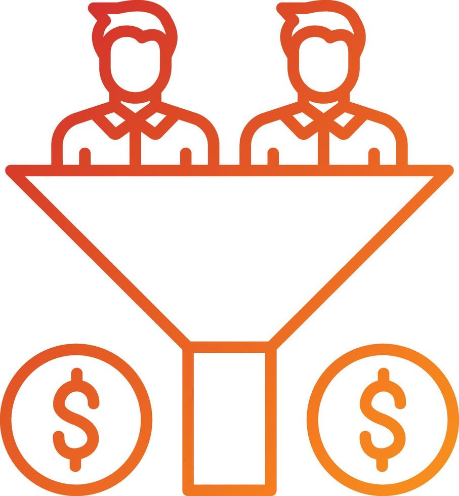 Sales Funnel Icon Style vector
