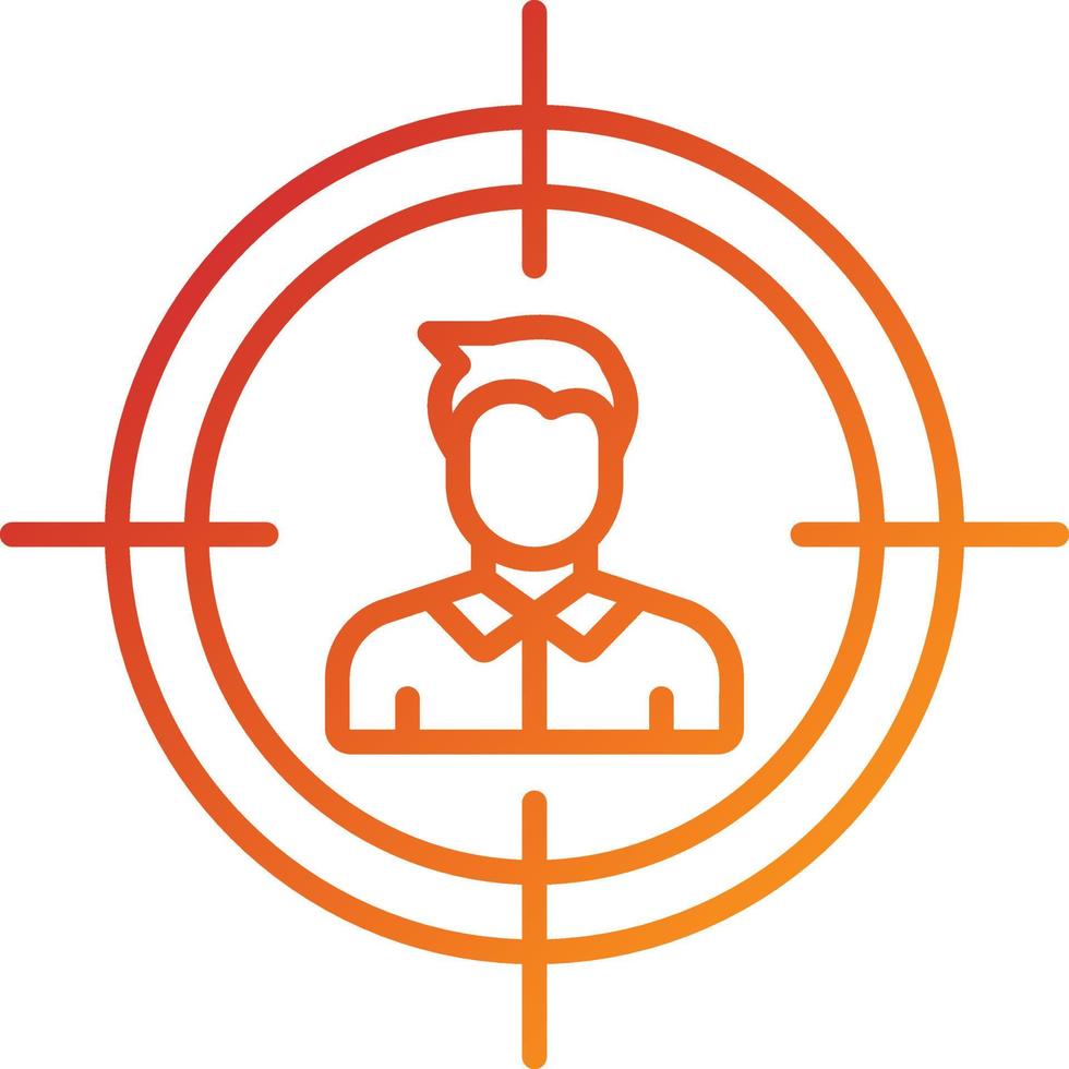 Audience Targeting Icon Style vector