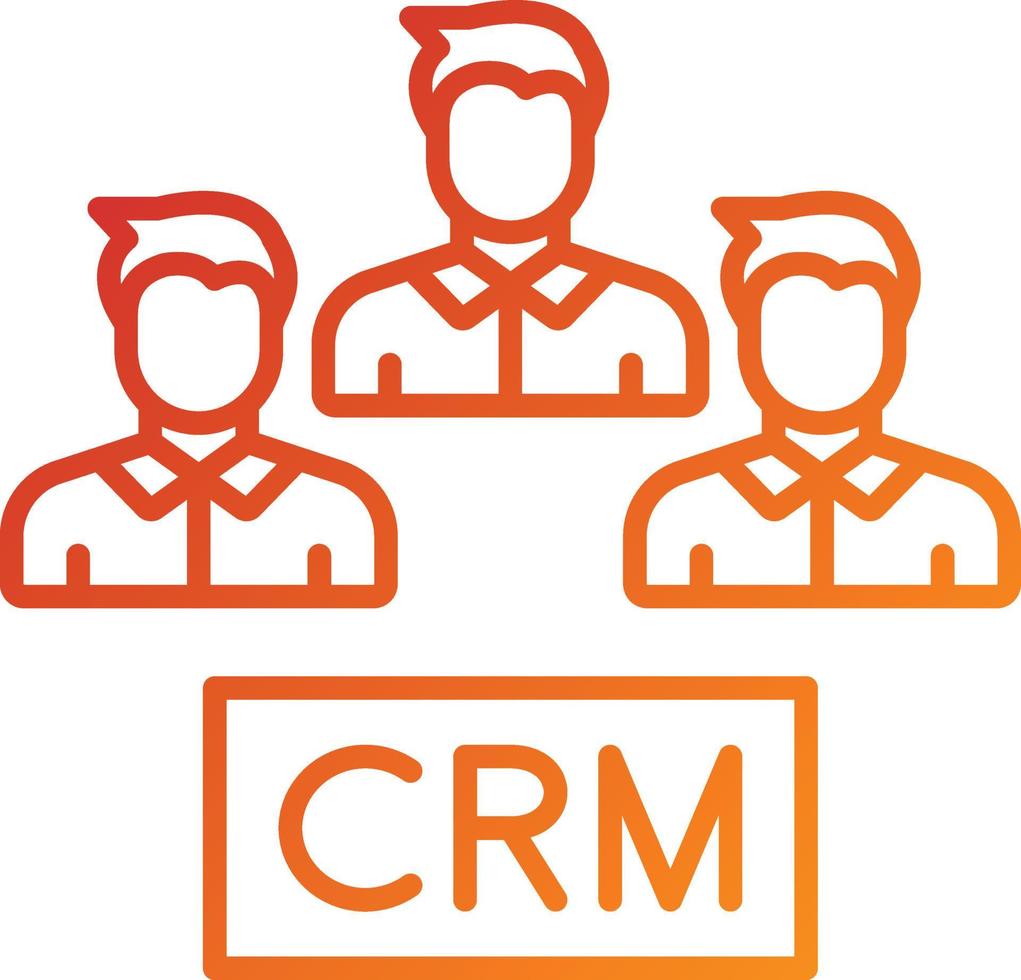 estilo de icono de metodologías crm vector