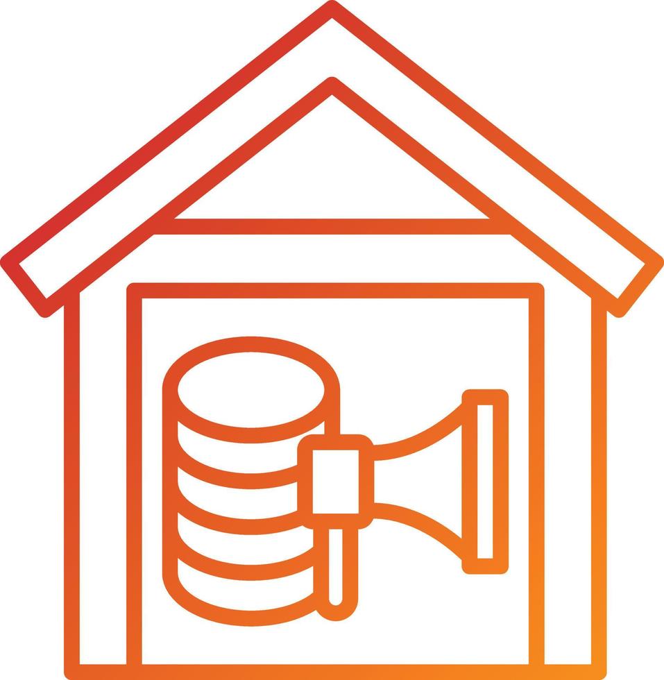 Marketing Data Warehouse Icon Style vector