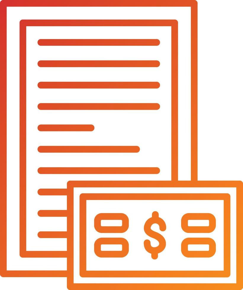 Documentation Fee Icon Style vector