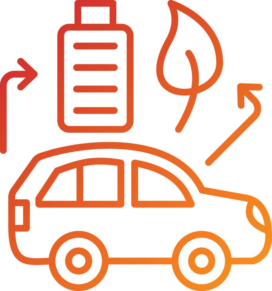 Hybrid Vehicle Icon Style vector