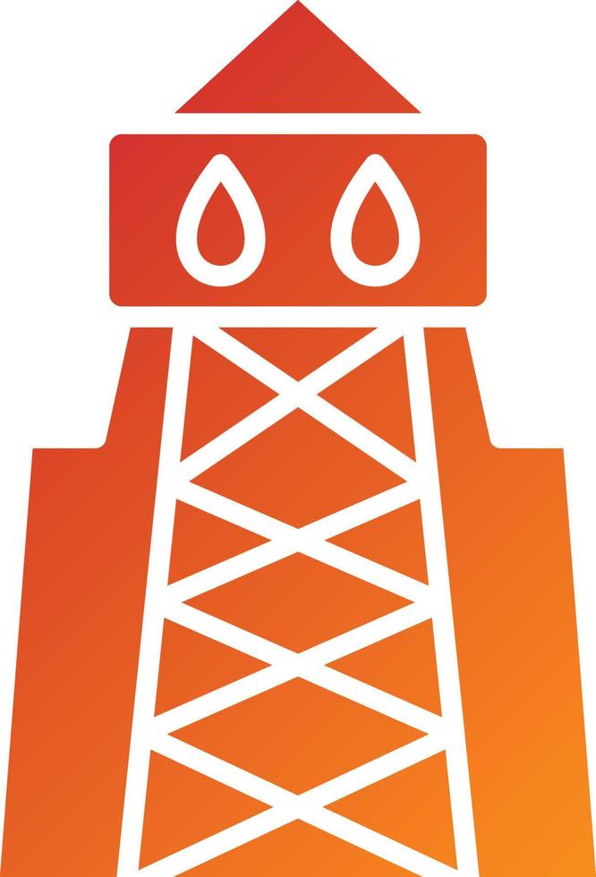 estilo de icono de torre de petróleo vector