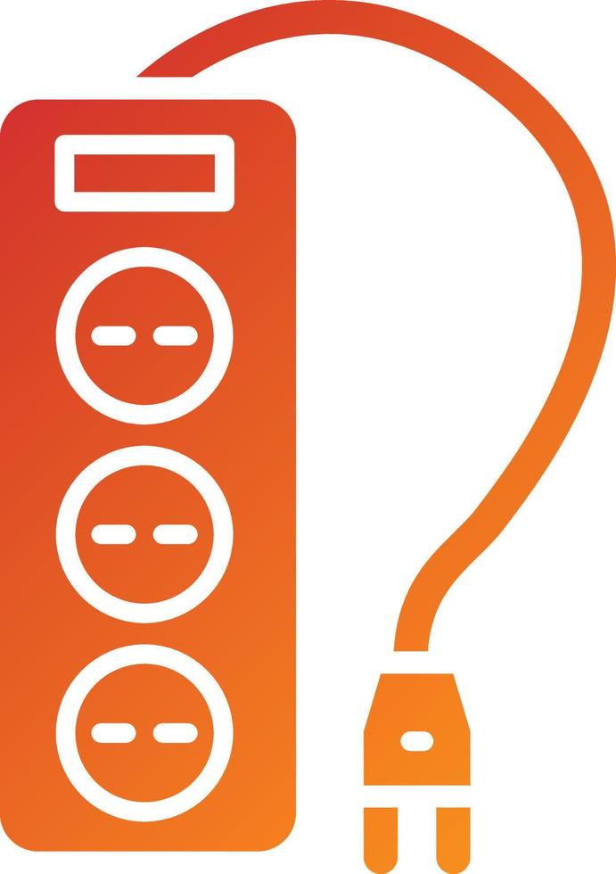 Power Strip Icon Style vector