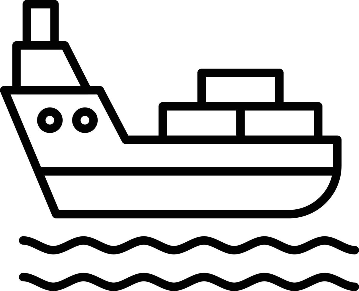 Shipping Outline Icon vector