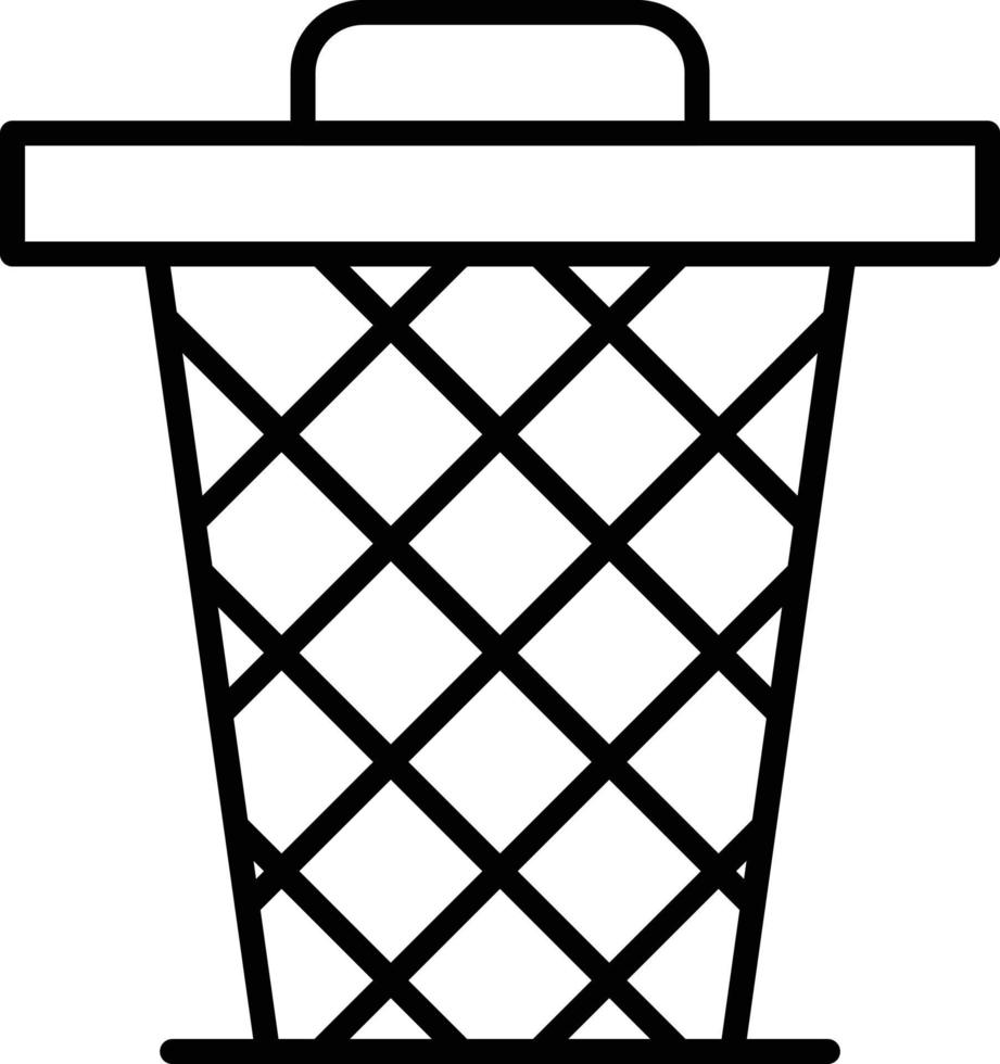 Paper Bin Outline Icon vector