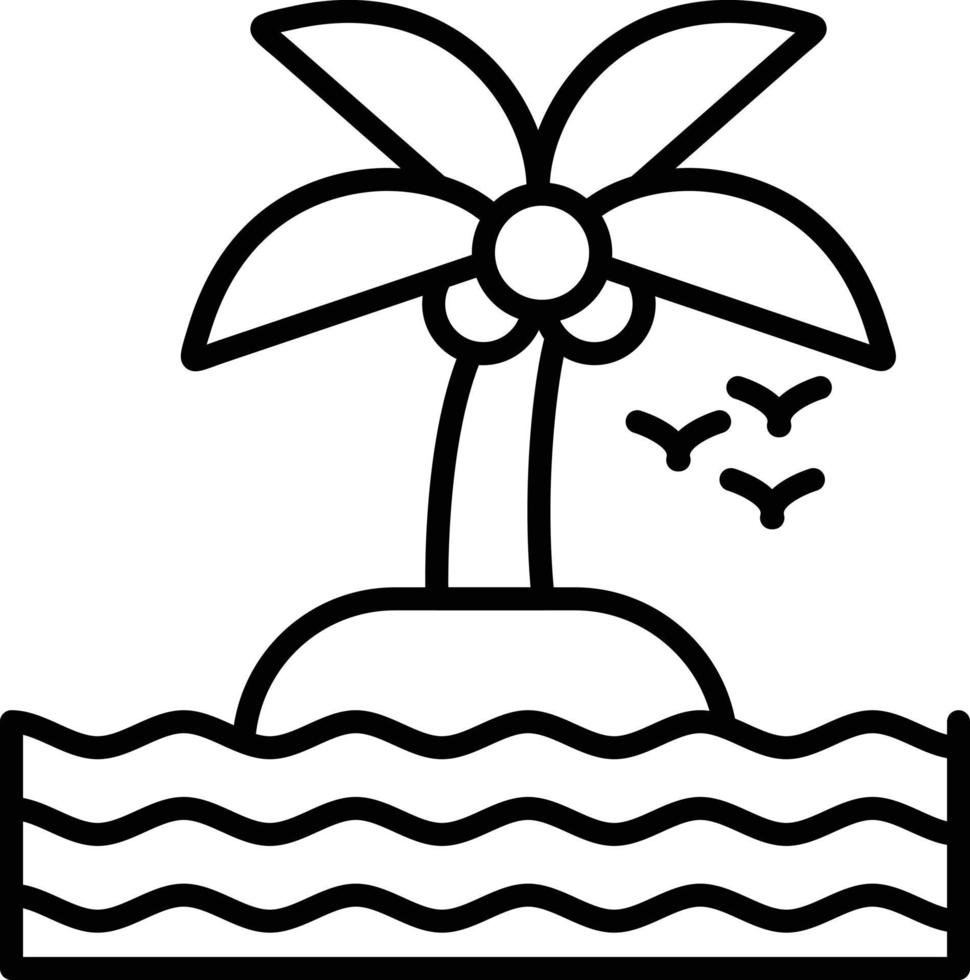 Island Outline Icon vector