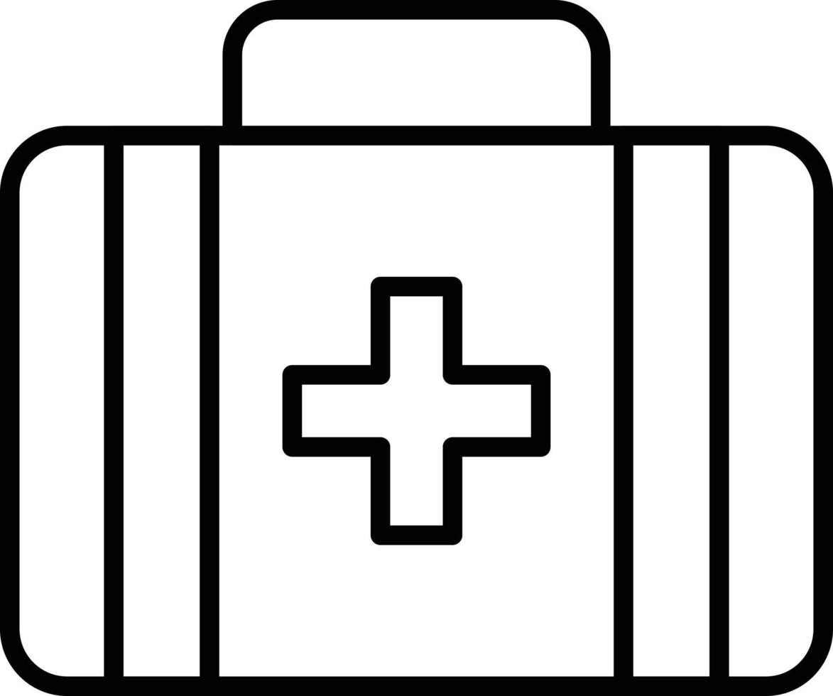 First Aid Kit Outline Icon vector