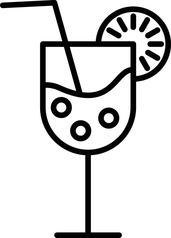 Juice Outline Icon vector