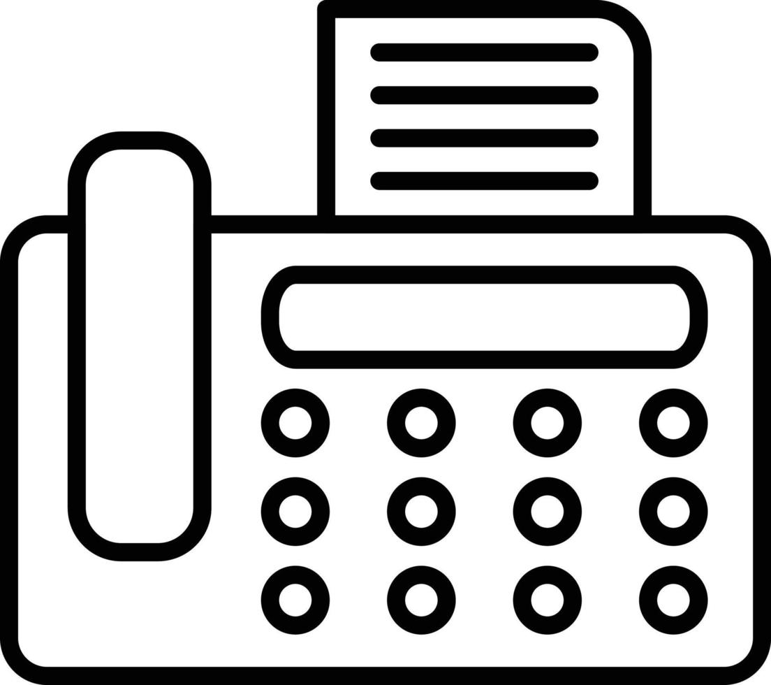 Fax Outline Icon vector