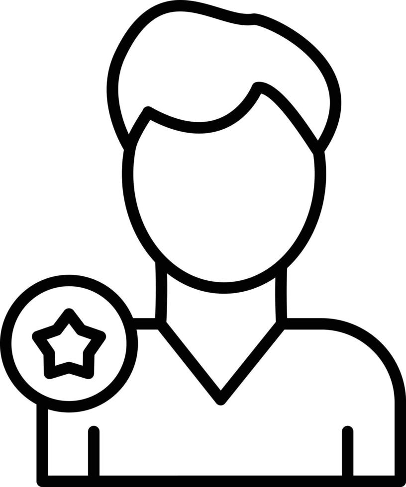 Male Outline Icon vector