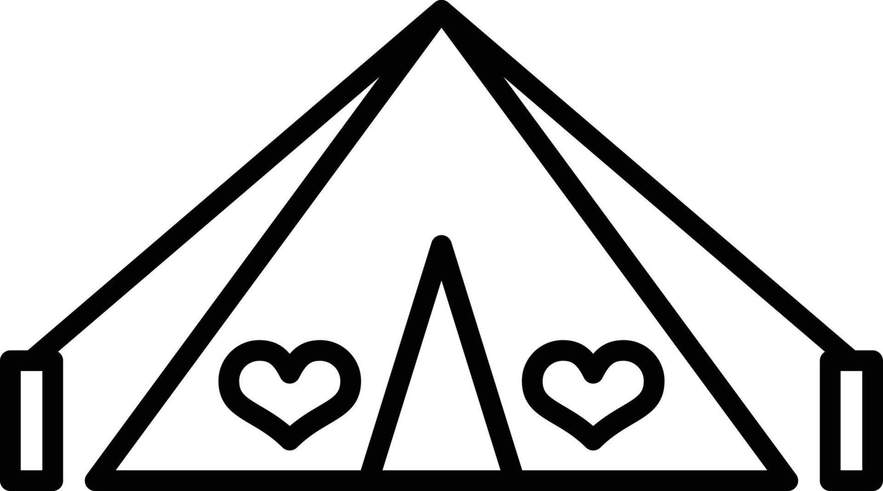 Tent Outline Icon vector
