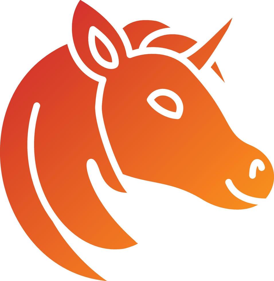 Unicorn Icon Style vector